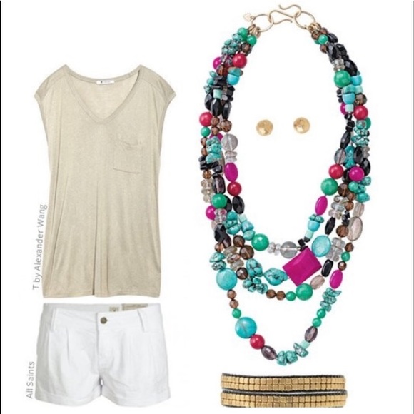 Stella & Dot | Stunning Retired Hand-beaded Versatile 'Carnival' Necklace - Picture 13 of 16